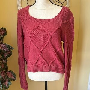 CAbi Women's Sweater - Rich Berry Knit